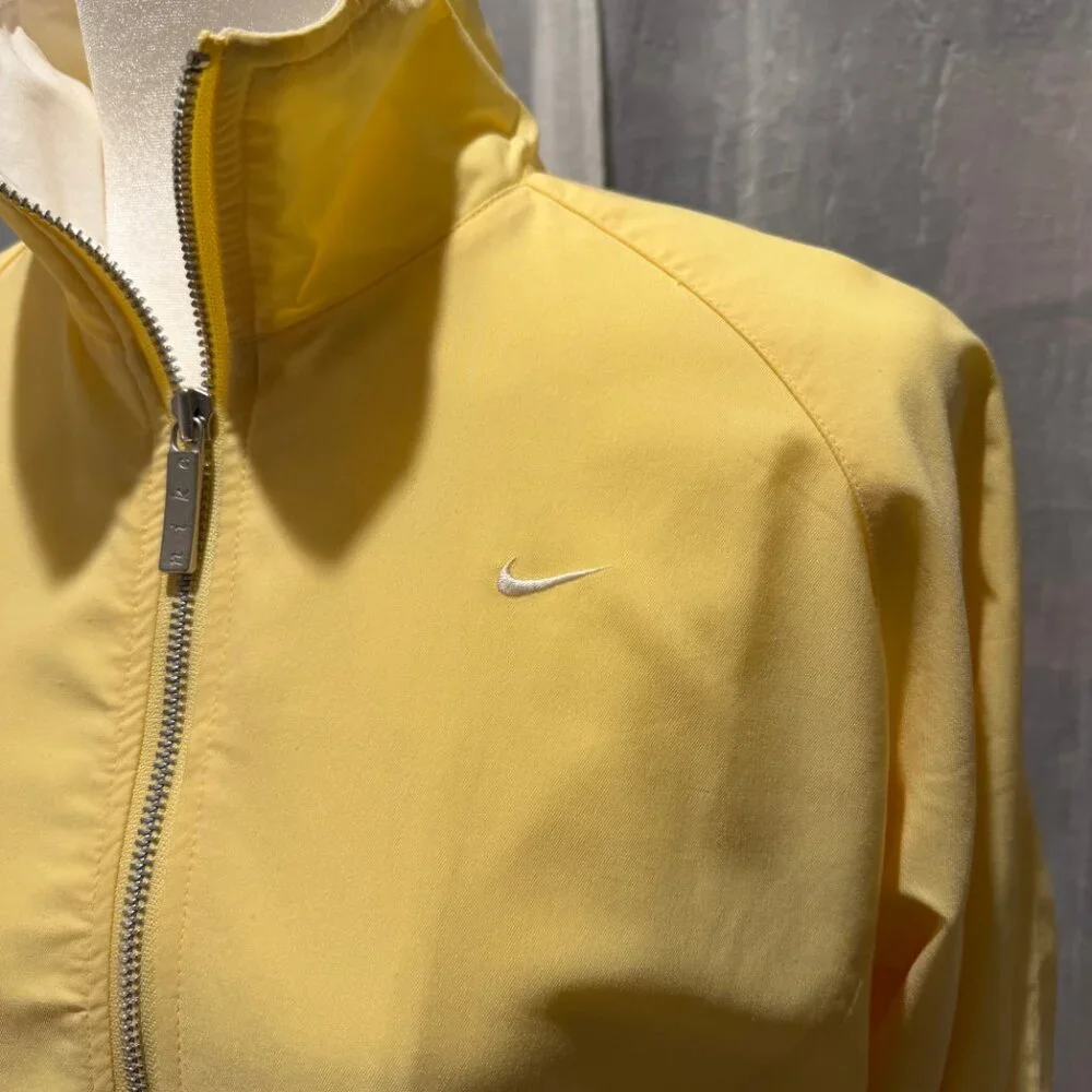 Nike Jacket Pale Yellow/White Women's Size M Like New